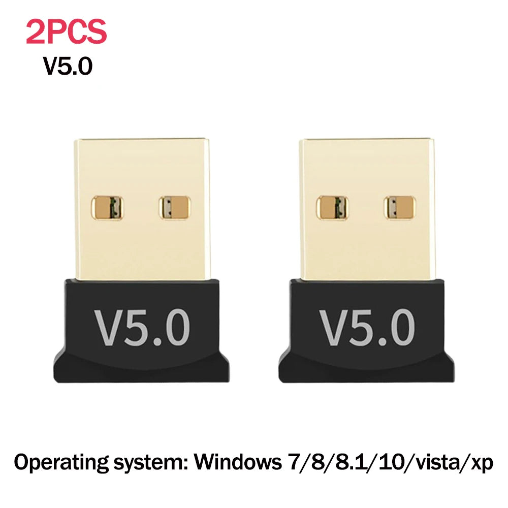Wireless Audio Adapter Bluetooth-Compatible 5.0/5.1 Dongle 2.4G Audio Receiver Support Win7/8/8.1/10 for Computer Tablet Desktop - AMULET RING STORE