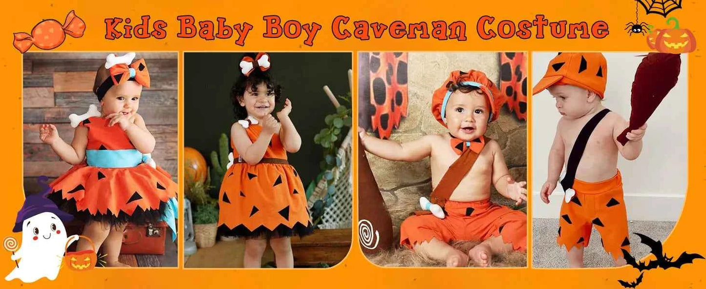 MiniFox Halloween Caveman Dress For Girls Clothes Off Shoulder Baby Dresses Historical Stone Age Party Girl Halloween Costume