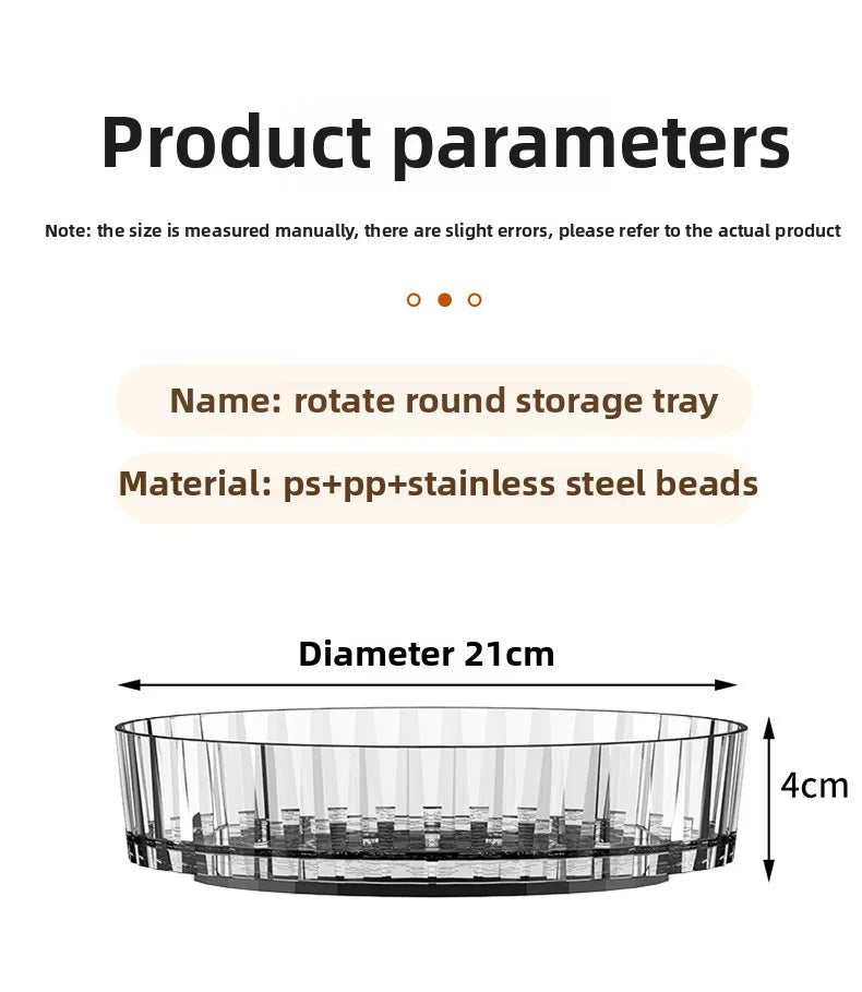 360° Rotating Plastic Storage Rack Bathroom Storage Organizer Kitchen Snack Food Oil Seasoning Bottle Storage Rack Fruit Tray - AMULET RING STORE