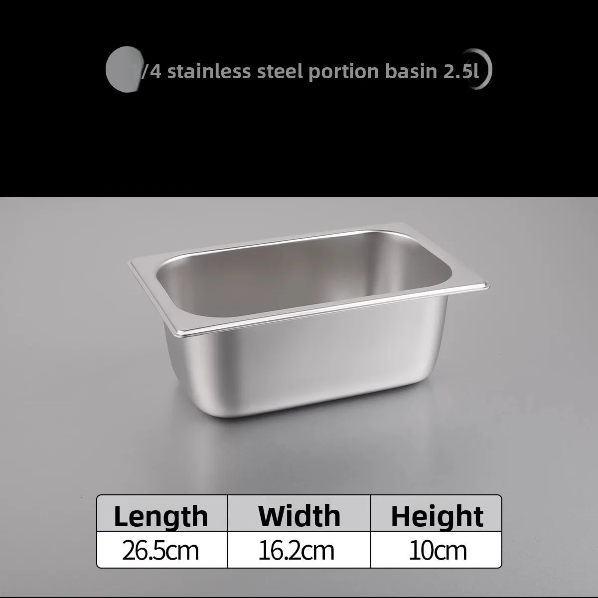 Stainl Steel Rectangular Covered Small Seasoning Box Food Container Thermal Rectangular Basin for Restaurant Kitchen - AMULET RING STORE