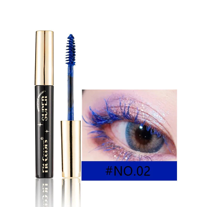 14 Colors Waterproof Mascara 5D Silk Fiber Mascara Lash Color 3D Mascara Eyelash Extension Thick Lengthening Eye Lashes Cosmetic - AMULET RING STORE