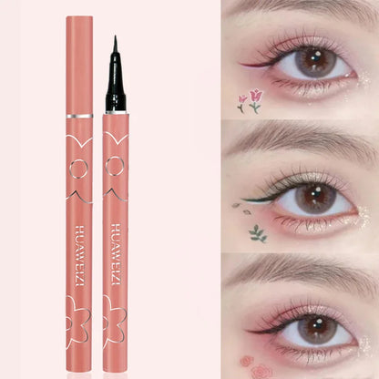 4 Colors Black Matte Liquid Eyeliner Waterproof Lasting Colorful Red Brown Quickily Drying Eyeliner Pencil Eyes Makeup Cosmetics - AMULET RING STORE