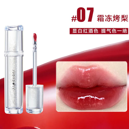 Judydoll Ice Iron Lip Glaze Lipsticks Non-Stick Cups Mirror Shine Watery Lip Lotion Metal Brush Head Makeup Cosmetics - AMULET RING STORE