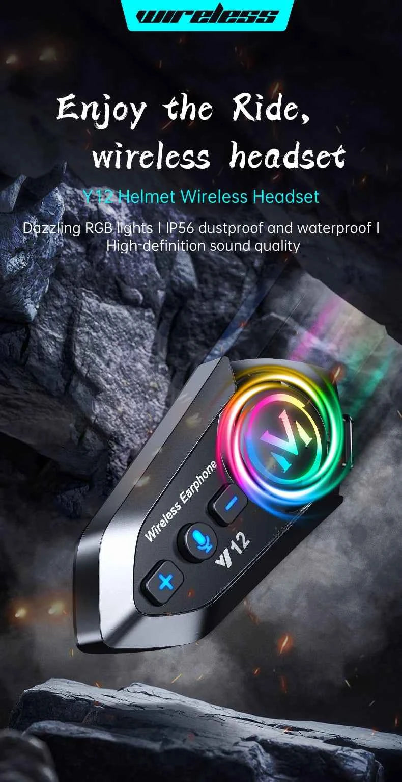 Bluetooth 5.4 Helmet Headset Wireless Hands-free Call Phone Kit Motorcycle Waterproof Earphone MP3 Music Player Speaker for Moto