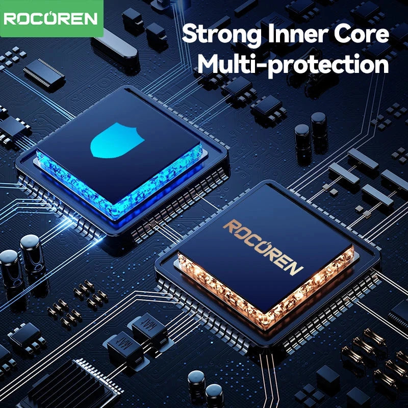 Rocoren Magnetic Car Phone Holder Fast Charging Wireless Charger With RGB light Magnet Car Stander For iPhone 15 14 13 Pro Max