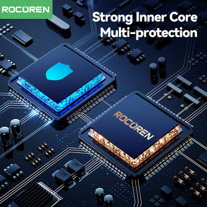 Rocoren Magnetic Car Phone Holder Fast Charging Wireless Charger With RGB light Magnet Car Stander For iPhone 15 14 13 Pro Max