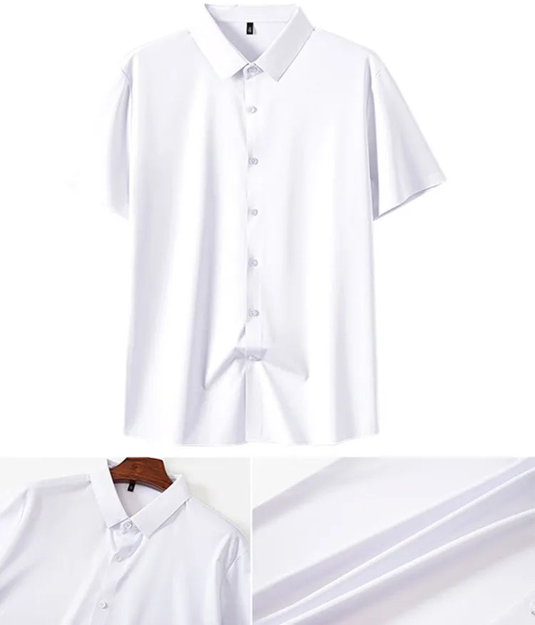 Men's Summer Business Shirt - Short Sleeve Wrinkle Free