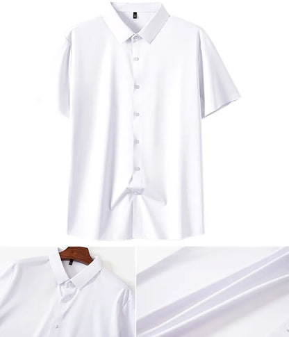 Men's Summer Business Shirt - Short Sleeve Wrinkle Free