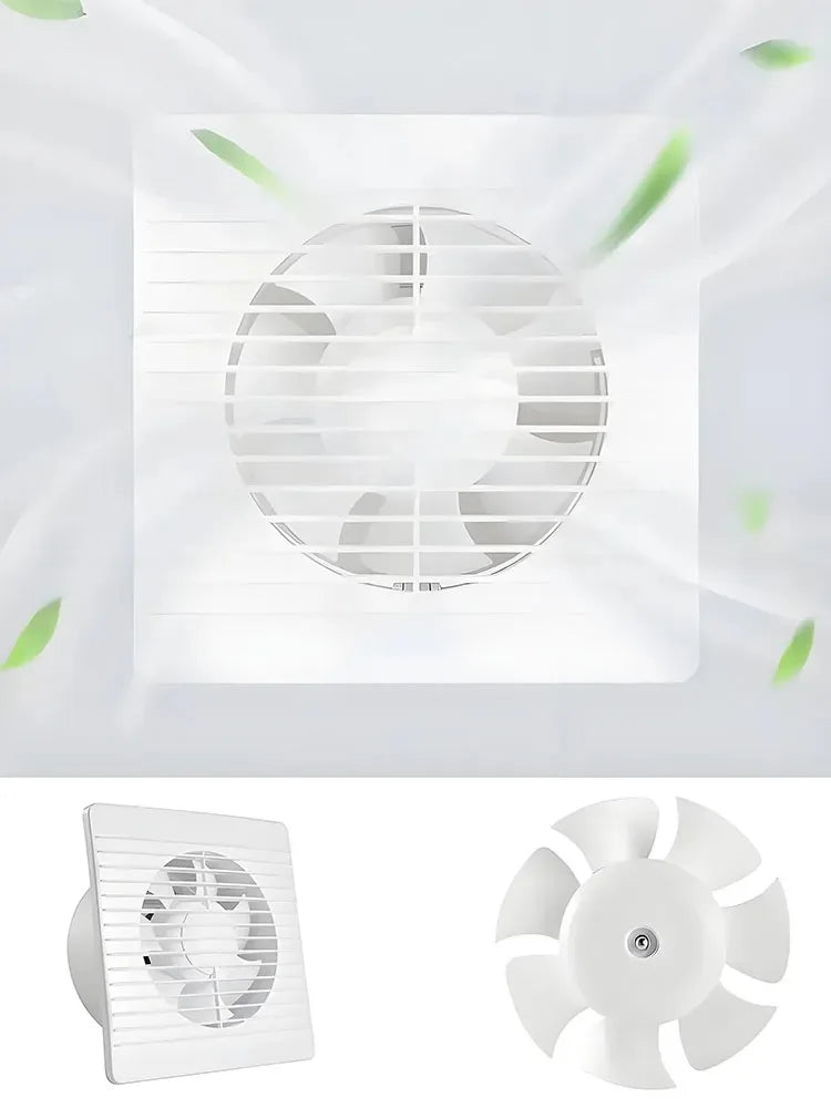 220V 4/6/7inch 110/150/180mm silence Ventilating Strong Exhaust Extractor Fan for Window Wall Bathroom Toilet Kitchen Mounted - AMULET RING STORE