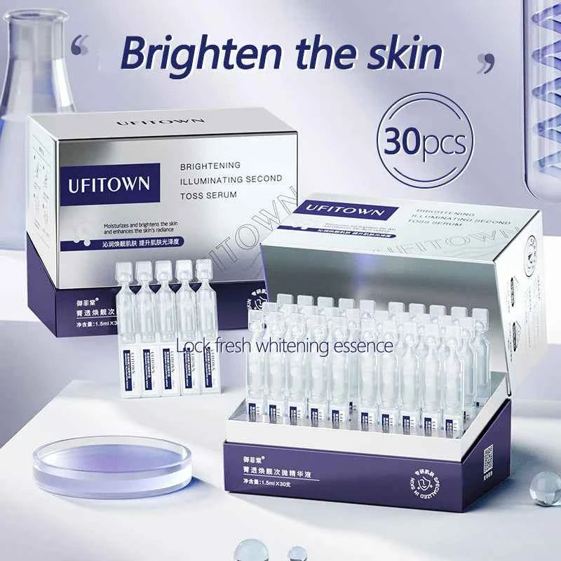 Arbutin Niacinamide Whitening Face Serum Remove Dark Spots Melanin Brighten Shrink Pores  Moisturizing Fade Fine Lines 30Pcs/set