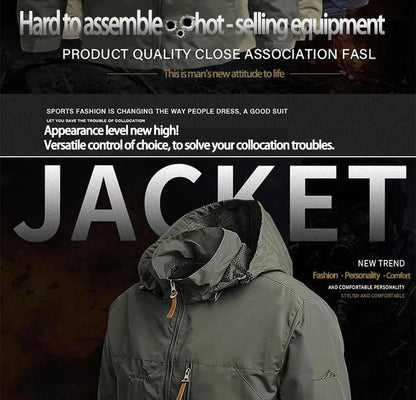 2024 Winter Jacket Fashion Coat Hoodies Camping Hiking Jacket Men's Casual Waterproof Jacket Windbreaker Men Outerwear