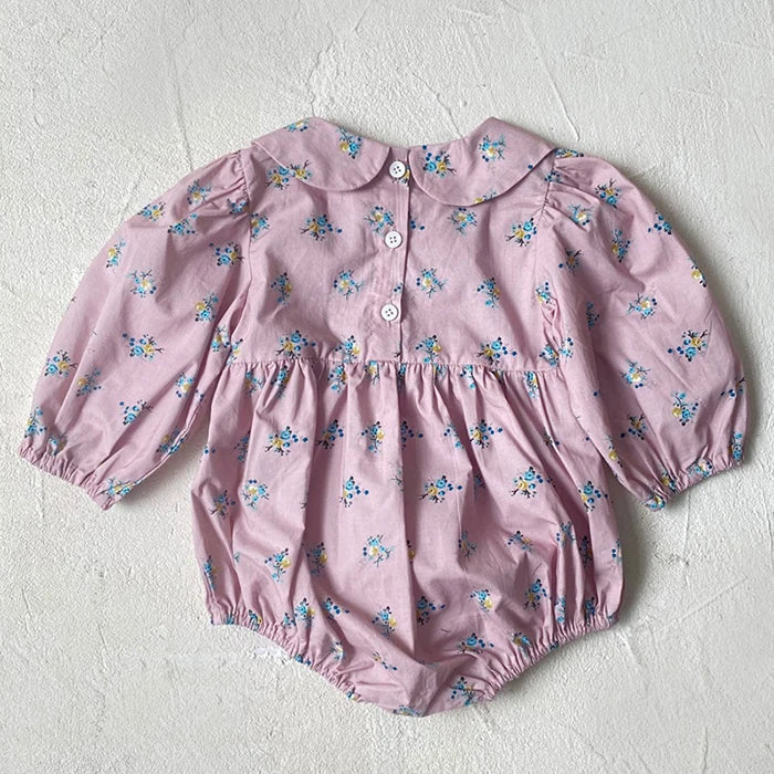 2024 New Autumn 0-3Yrs Kids Princess Dress Baby Bodysuits Long Sleeved Cotton Print Infant Baby Girls Party Dress Sister Clothes