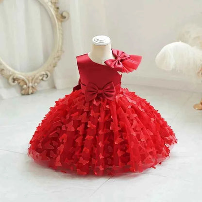 2024 Summer One Shoulder Sequin Fluffy Clothes New Off Shoulder Dress Girl Wedding Dress 0-5 Year Old Baby Girl Dress