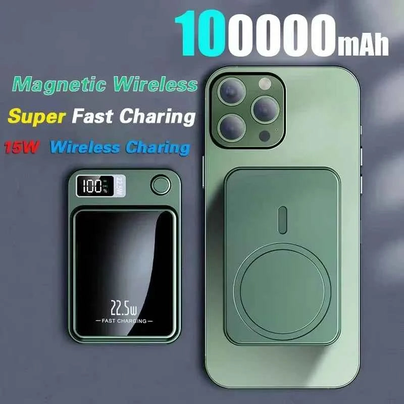 100000mAh Wireless Magnetic Power Bank