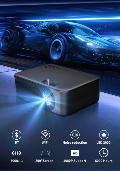 The YERSIDA A30C Wifi Mini Projector Cinema Syncs mobile phone with screen portable projector home supports 1080P movie projecto