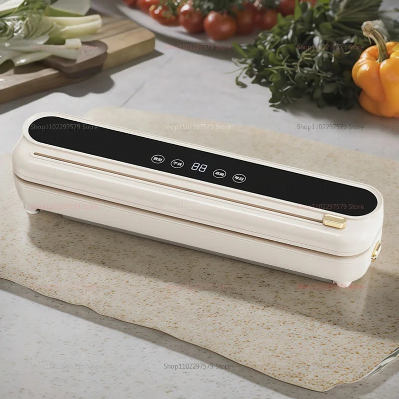 Electric Vacuum Sealer for Home Dry/Wet Food Sealed Packaging Kitchen Food Storage Seal Built-in Cutter Knife Kitchen Tools - AMULET RING STORE