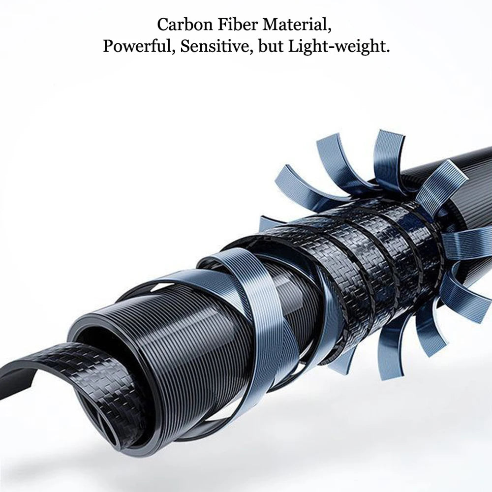 1.8m 2.1m 2.4m 2.7m Telescopic Fishing Rod Travel Spinning Casting Fishing Rod Anti Slip Portable Sea Pole for Angler - AMULET RING STORE