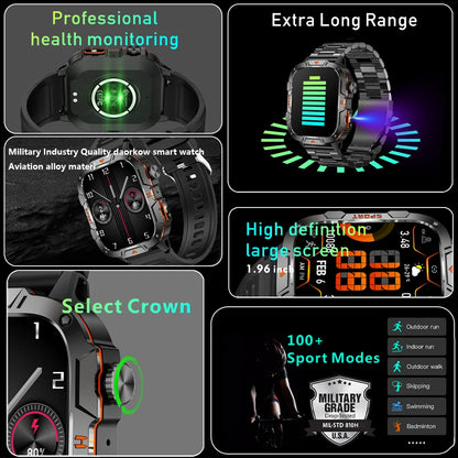 New Full Touch Smart Watch Men For Android Xiaomi Blood Pressure Oxygen Fitness Watch Waterproof LED Flashlight SmartWatch 2024 - AMULET RING STORE