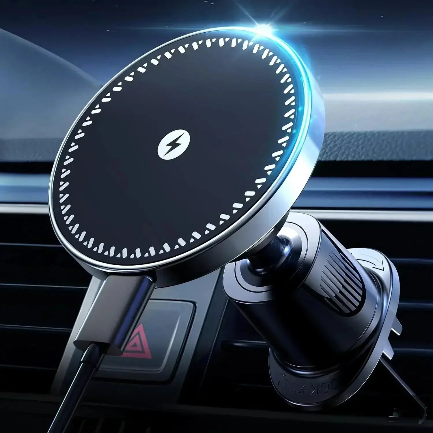 UYUXIO Air Vent Fast Charging Car Mount Phone Holder with Magnet 15W Magnetic Wireless Car Charger for iPhone 16 15 14 13 12