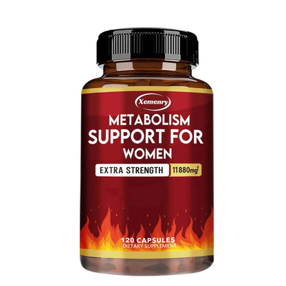 Metabolism Support for Women - Promote Fat Metabolism, Reduce Abdominal Fat, Suppress Appetite - 120 Capsules