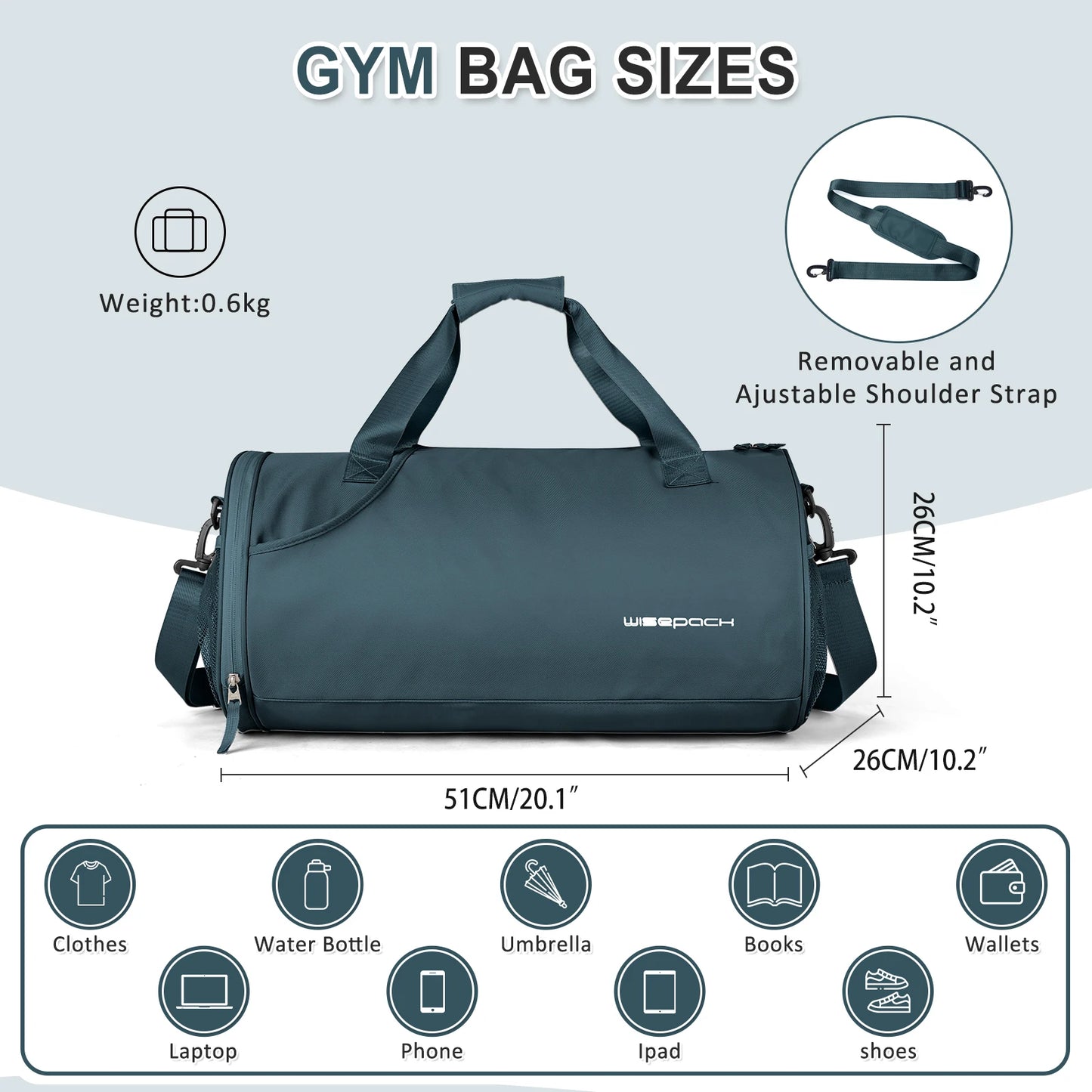 Sports Fitness Bag Women Travel Bag Multi-functional Handbag Yoga Bag Short-Distance Weekender Travel Package Swimming Gym Bags