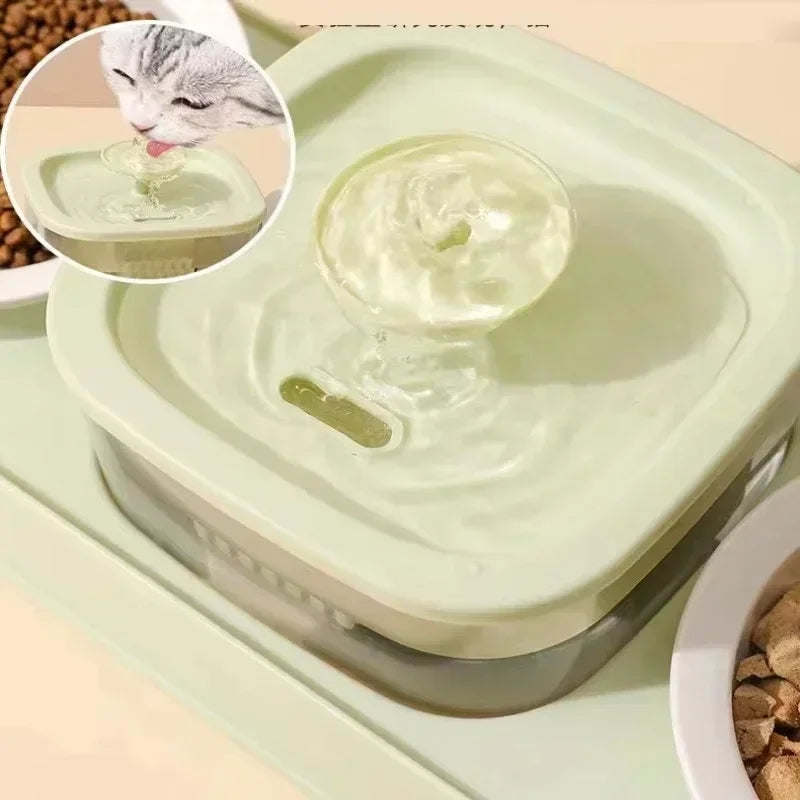 Auto Filter Mute 2-in-1 Pets Water Fountain USB Electric Cat Drinker Bowl Pet Feeder Recirculate Filtring Drinker for Cats Water - AMULET RING STORE