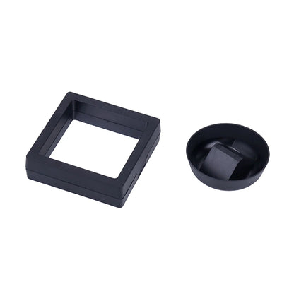 1PC Diamond Display Stand 7x7cm White Black Box Coin Collection Decoration Ring Earring Showing Holder Gemstone Storage Gift Box - AMULET RING STORE