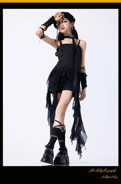 Hip Hop Girls Crop Top Plaid Street Dance Skirt Kids Ribbon Pleated Skirts Teens Jazz Cool Costumes Child Streetwear Clothes Set