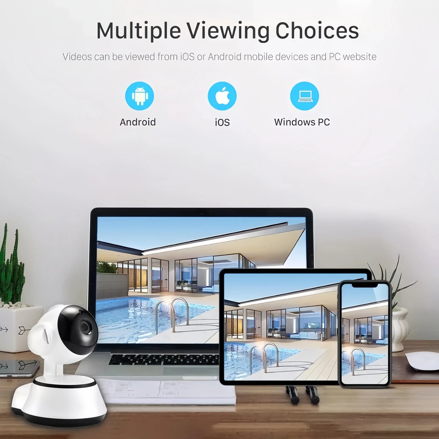 8MP IP WiFi Camera Surveillance Security Baby Monitor PTZ Smart Home AI Human Tracking Cam Night Vision CCTV Indoor Video Camera - AMULET RING STORE