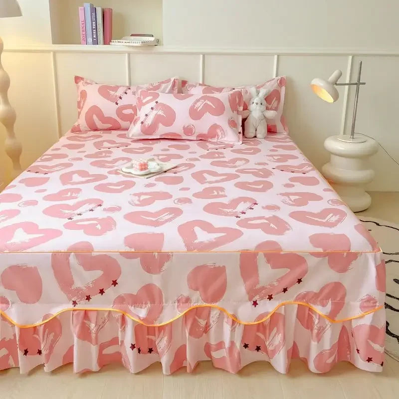 Sheet Set Household with Pillowcase Fashion Modern Water-proof Universal Skin-friendly Single Double Home Textile Bedding Luxury