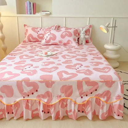 Sheet Set Household with Pillowcase Fashion Modern Water-proof Universal Skin-friendly Single Double Home Textile Bedding Luxury