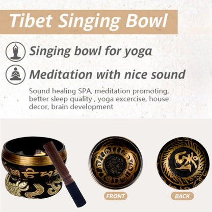 Tibetan Singing Bowl Set Lotus Unique Gift Helpful for Meditation Yoga Relaxation Chakra Healing Prayer and Mindfulness - AMULET RING STORE
