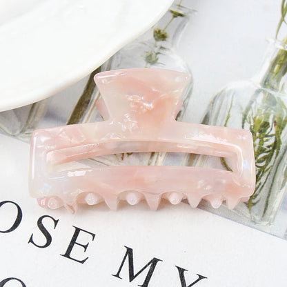 Mini Women's Hair Clips Colorful Geometric Hollow Crab Claw Clip Acetate Leopard Print Fashion Girls Hairpin Hair Accessories - AMULET RING STORE