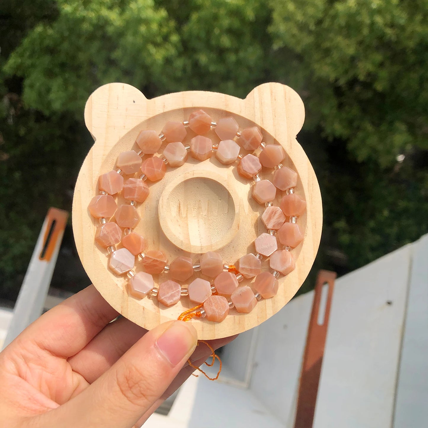 8.5x9.5mm Natural Hexagon Stone Beads Faceted Amazonite Quartz Jade Loose Spacer Beads for Jewelry Making DIY Bracelet Pendant - AMULET RING STORE