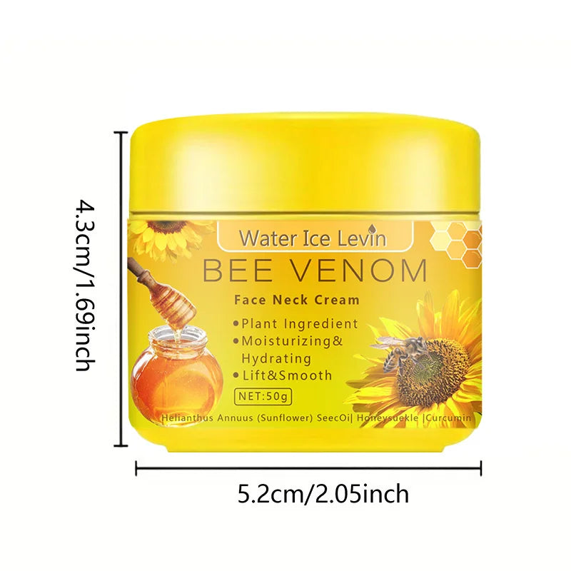 Bee venom Neck cream Moisturizing Sagging Improvement Reduce Fine Lines Damaged Skin Repair Facial Cream Nourishing Skin Care - AMULET RING STORE
