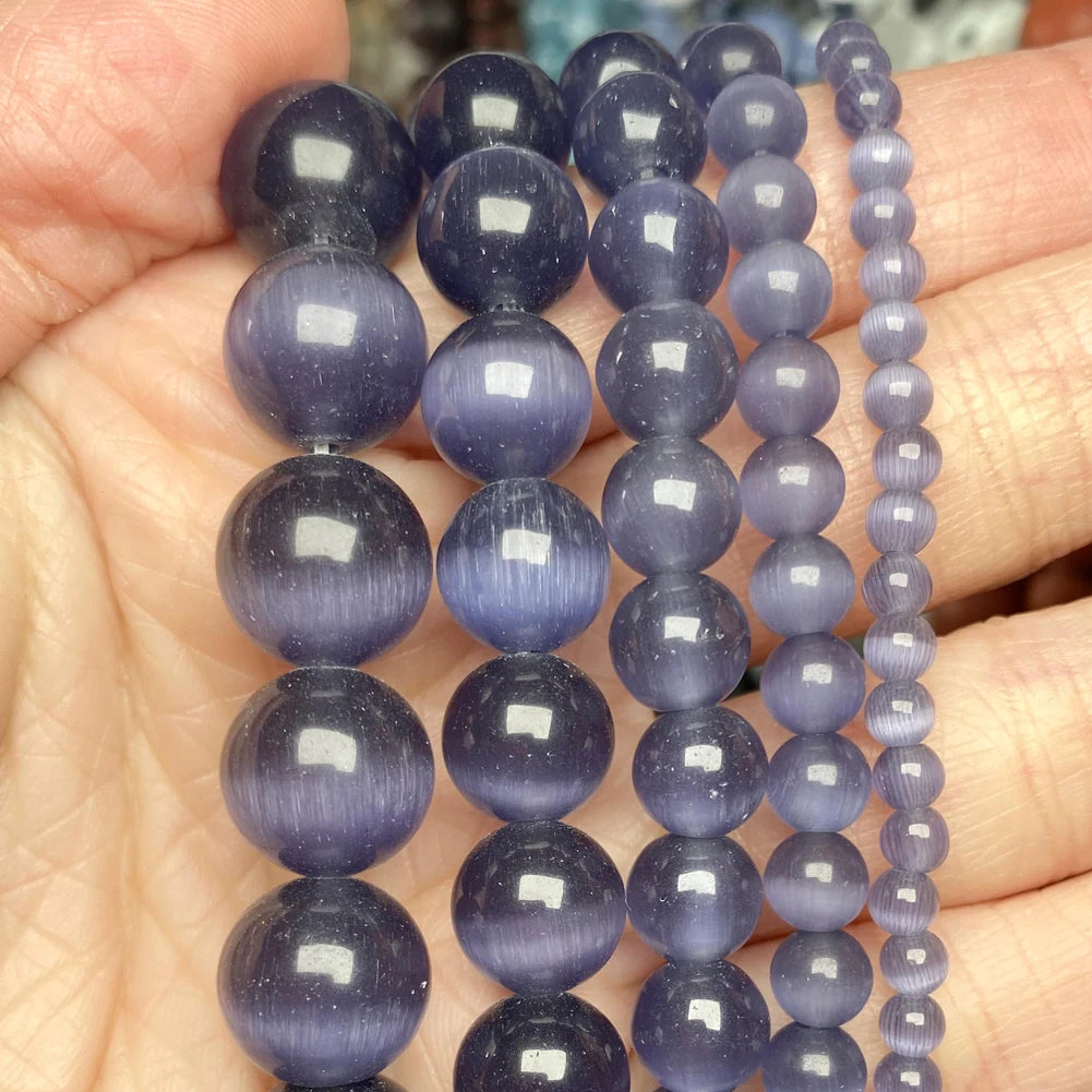 45 Styles Natural Stone Beads Amethyst Purple Jades Agate Crystal Glass Beads Jewelry Making Findings DIY Bracelet Accessories - AMULET RING STORE