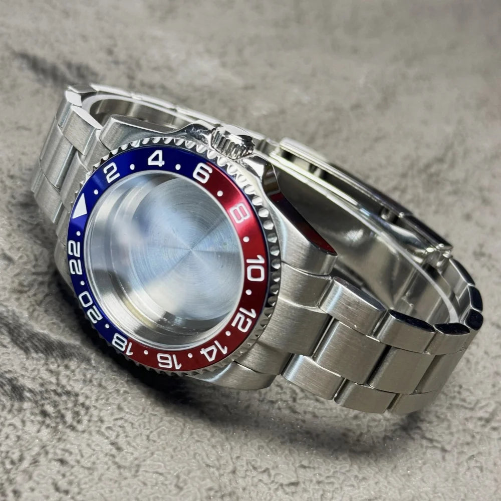 40mm 200m Waterproof NH34 NH35 NH36 Watch Case Accessories for Oyster Band SUB Watch Maker 120clicks BGW9 blue lume Bezel - AMULET RING STORE