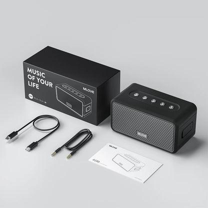 Mlove A100 Portable Bluetooth Speaker Wireless Bluetooth 5.3 Stereo Sound 24-Hour Playtime Rich Bass IPX5 Waterproof - AMULET RING STORE