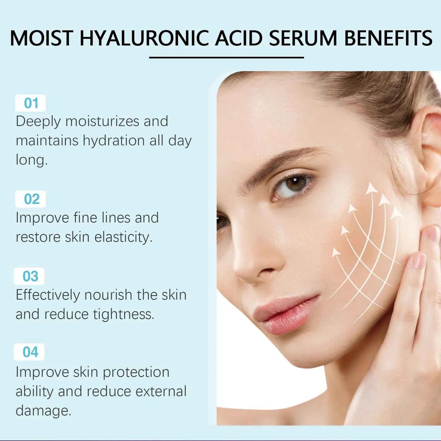 Line Reducing Firming Facial Serum Moisturizing Brightening Vitamin B5 Hyaluronic Acid Facial Serum Pore Tightening Skincare