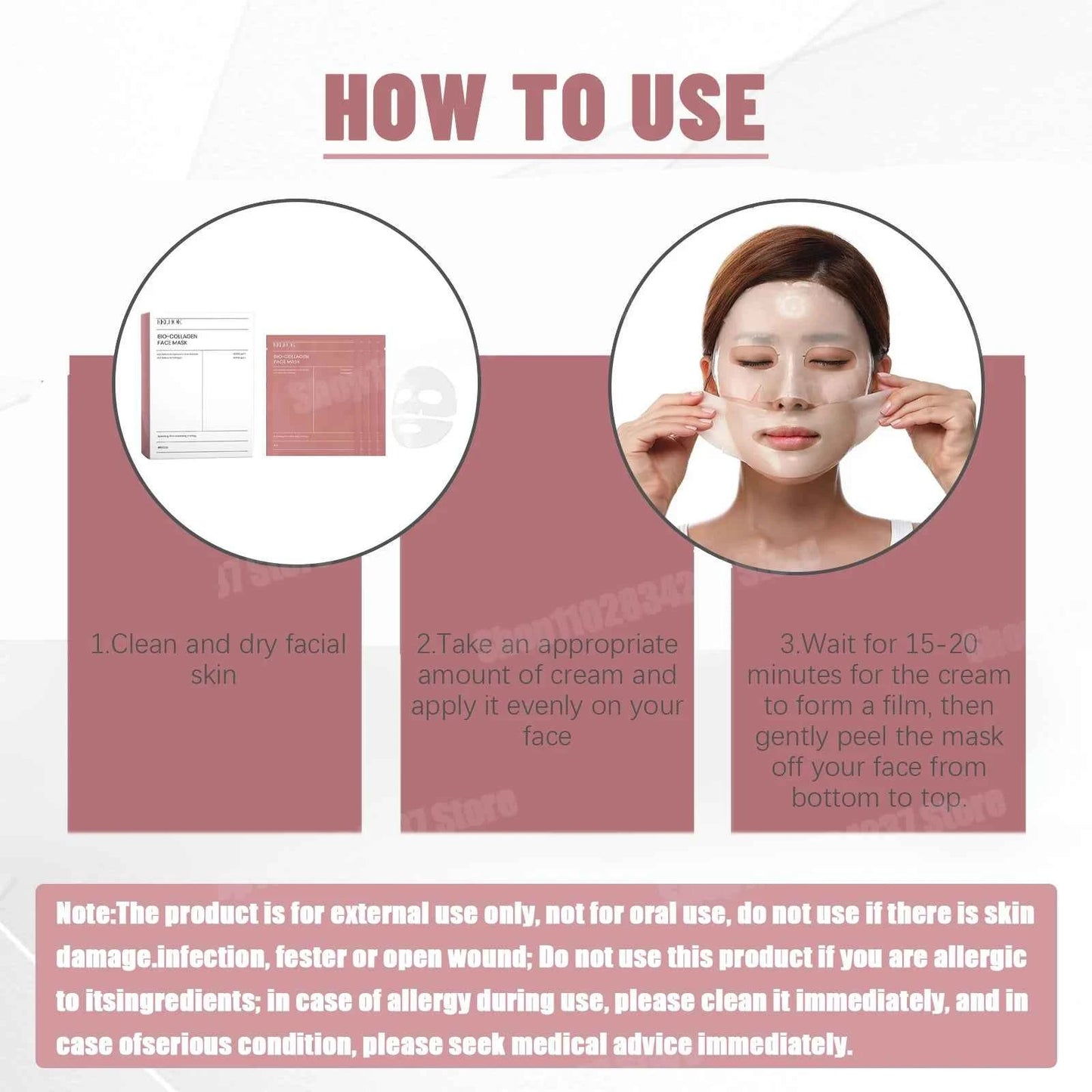 Deep Hydrating Bio Collagen Face Mask Overnight Moisturizer Pore Minimizing Refreshing Brightening Skin Care