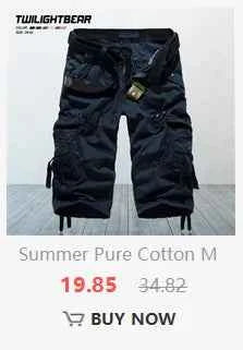 Summer Men's Cargo Shorts Multi Pocket Shorts High Quality Steetwear Cotton Camouflage Shorts Men Clothing Workwear shorts AF19