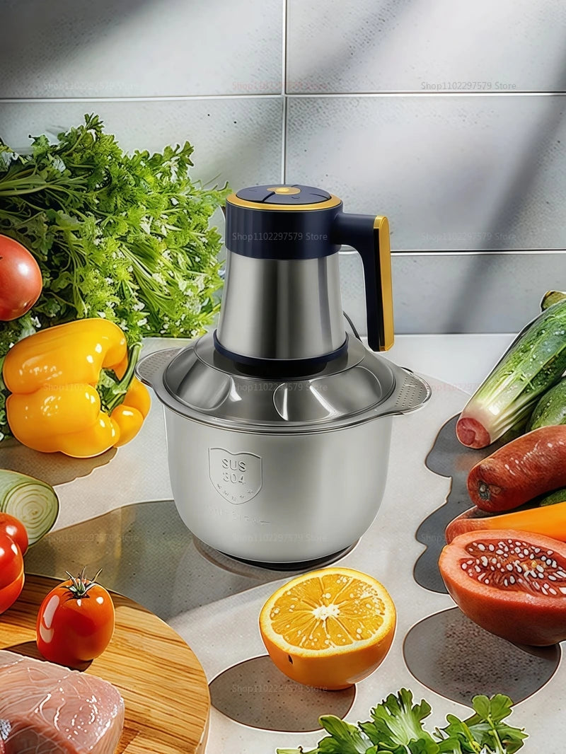 Multi-Function Stainless Steel Blender for Meat Fruits Veggies Food processors Five-speed Kitchen Electric Meat Grinder - AMULET RING STORE