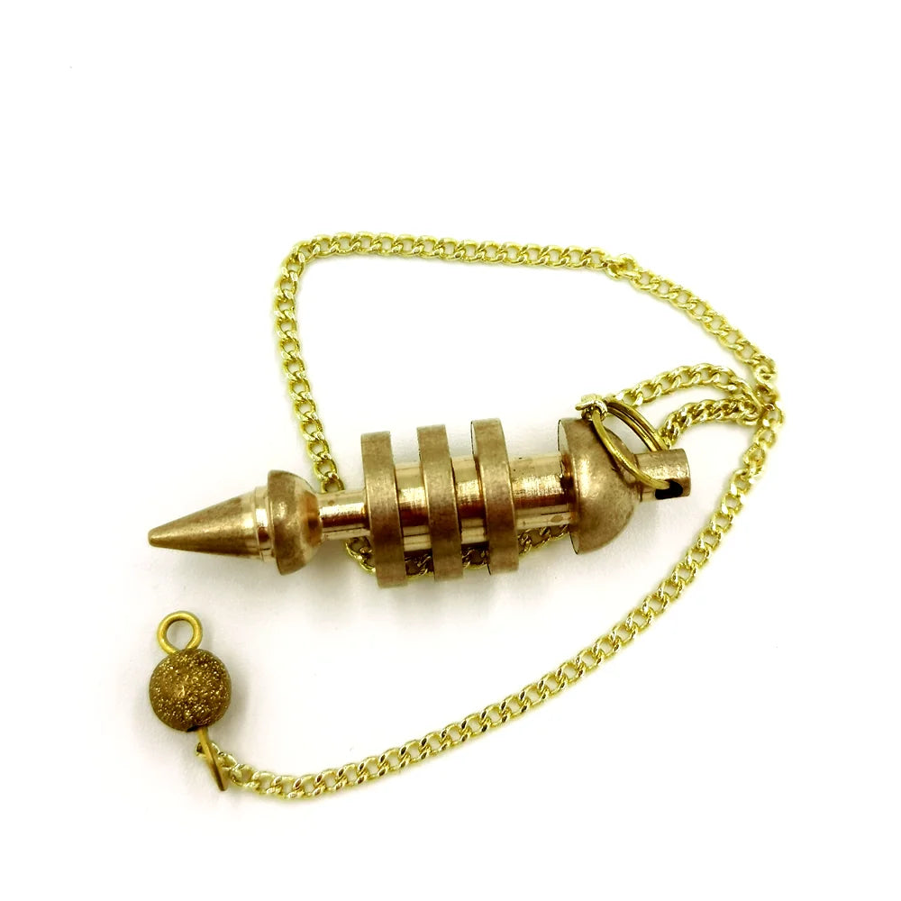 Bronze Metal Copper Spiritual Point Pendulum for Divination Healing Dowsing Wicca Balancing Pointed Cone Pendant Pendulum