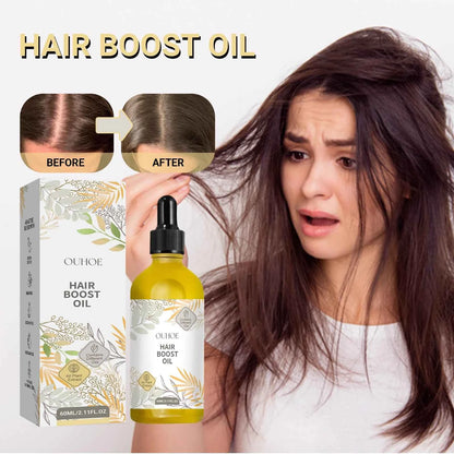 OUHOE Hair Boost Oil Dense Hair 2.11fl.oz (60ml) Makes Hair Thicker Healthier Promoting Hair Regeneration Caring Essential Oils