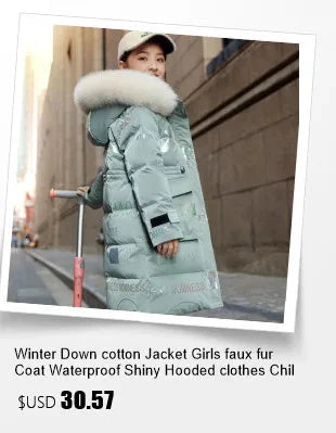 -30 Winter Baby Clothes Thicken Warm Jumpsuits Snowsuits Girl Boy Hooded Jacket Waterproof Rompers Ski Suits Kids Coat Outerwear - AMULET RING STORE