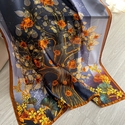 Spring Scarf Women's Luxury Design Polyester Material Smooth Scarf Soft Shawl Beach - AMULET RING STORE