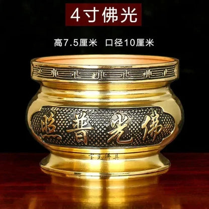 Metal incense burner Buddha tool Backflow fragrance Censer Buddhist Hall pray church tea light burner the god of wealth - AMULET RING STORE