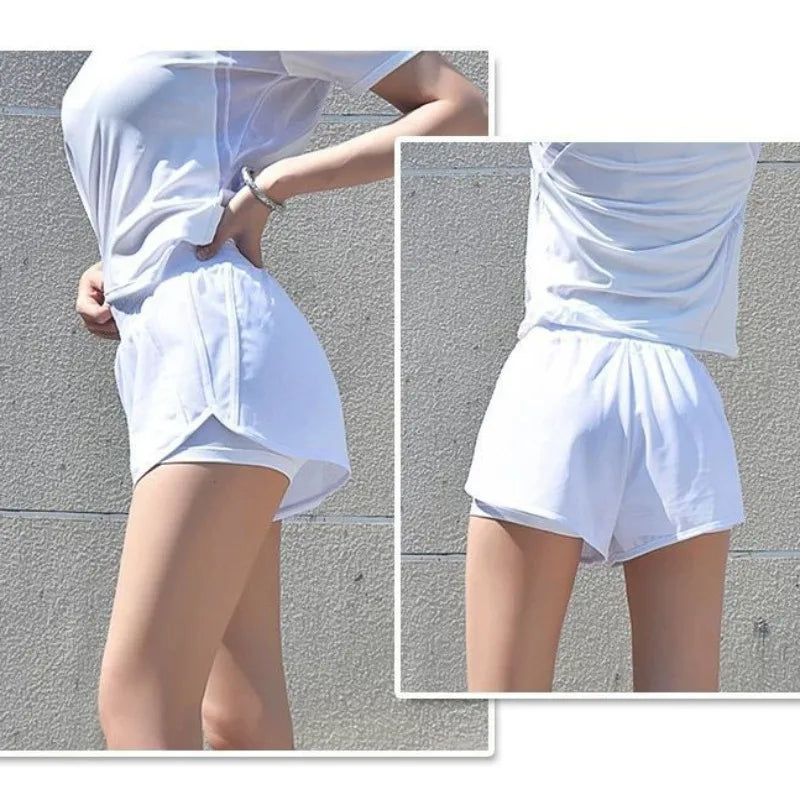 Fashion Casual Mesh Breathable Sportswear Suit Women Short Sleeve Shorts Yoga Clothing Running Fitness Quick Dry Clothes - AMULET RING STORE