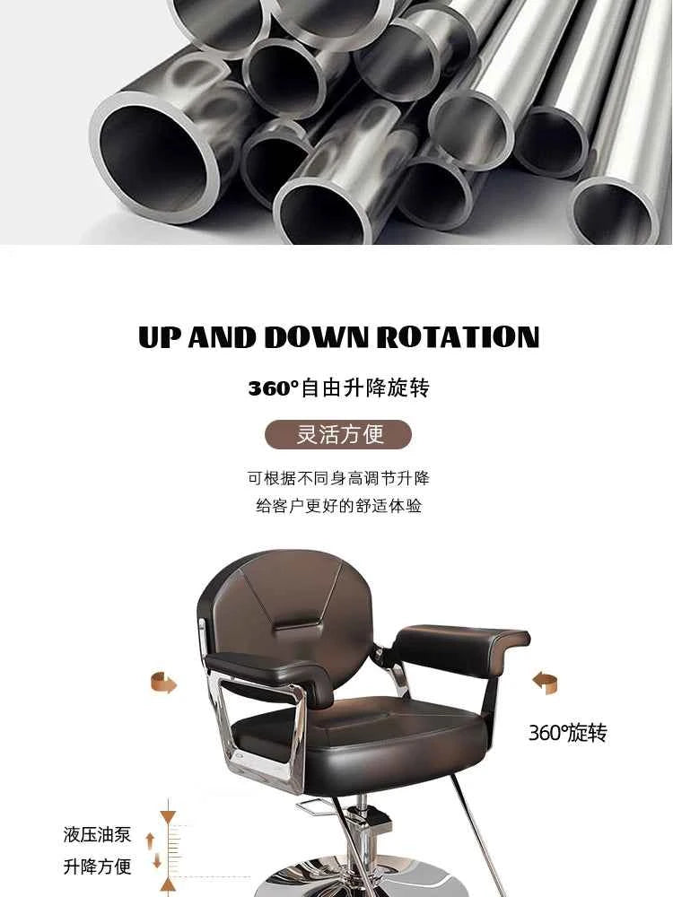 Comfortable Women Dressing Professional Barber Chair Swivel Advanced Trendy Barber Chairs Silla Leisure Design Salon Furniture