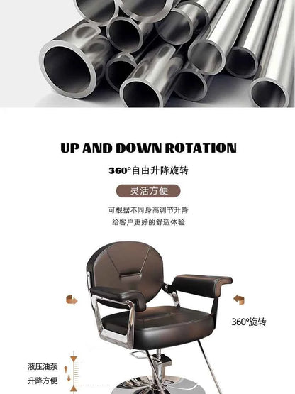 Comfortable Women Dressing Professional Barber Chair Swivel Advanced Trendy Barber Chairs Silla Leisure Design Salon Furniture